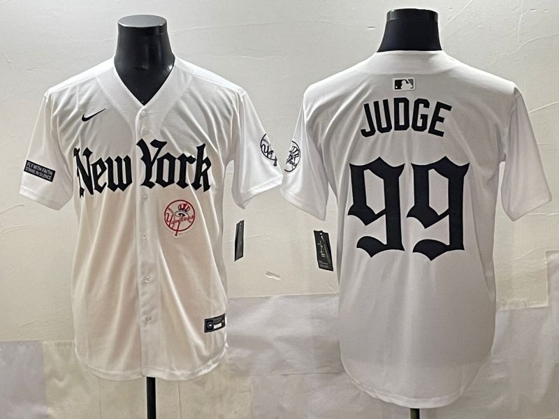 Men 2025 New York Yankees #99 Judge White Five generations Joint Name Nike MLB Jersey style 18->washington nationals->MLB Jersey